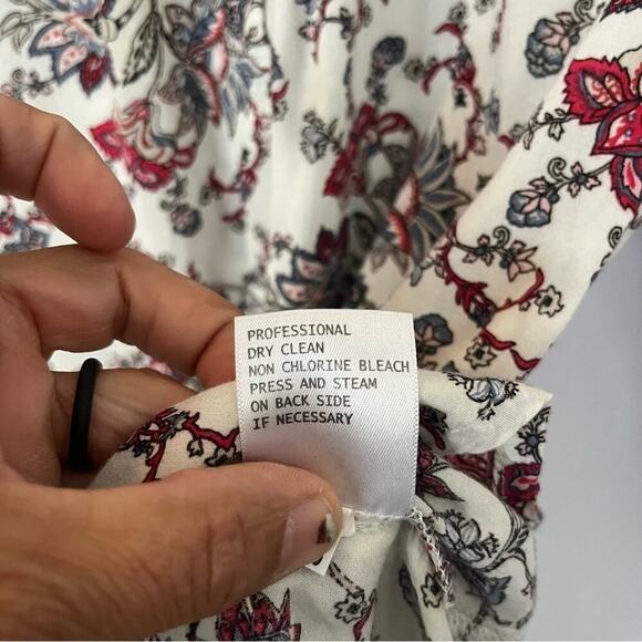 Rose & Rhyme Floral Blouse Size Small Top Bohemian Peasant Lightweight Fairy - Picture 5 of 10